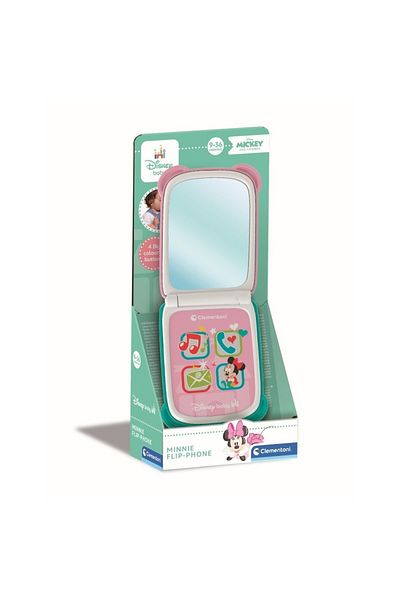 CLEMENTONI - Minnie Mouse flip phone that develops fine motor skills and tactile sense