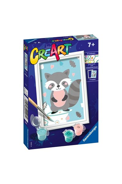 RAVENSBURGER - Create Painting By Numbers For Kids Raccoon Dragalas