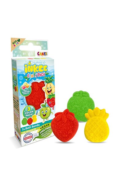 CRAZE - Bombe de baie Inkee 3 buc asortate in forma de fructe