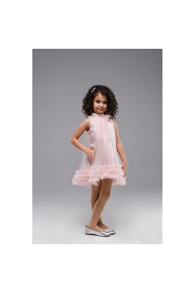 SUZIE Elegant pink tulle dress for girls