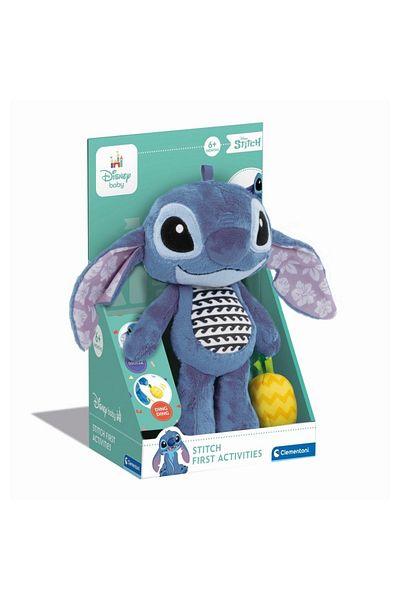 CLEMENTONI - Plus Disney Stitch for sensory development that can be attached to the stroller or crib