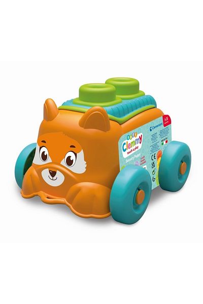 CLEMENTONI - Educational toy Soft Clemmy orange puppy with soft cubes