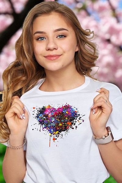 MELOOX Unisex T-Shirt -Custom Printed Oversized Crew Neck Short Sleeve T-Shirt