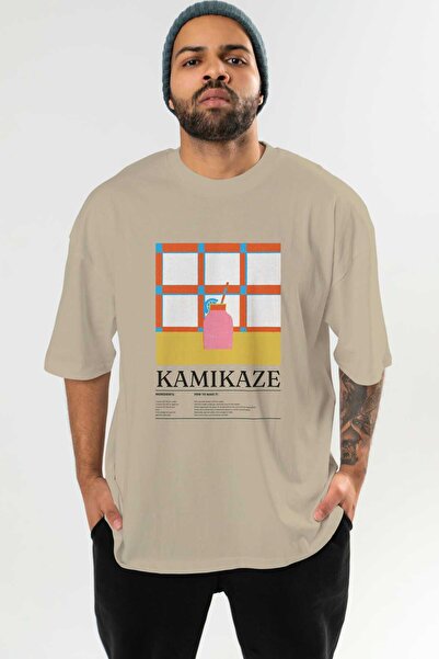 Ankhises Καμικάζε κοκτέιλ μπροστά Μπλουζάκια με στάμπα Oversize Ανδρικά Γυναικεία Βαμβακερά μπλουζάκια με λαιμόκοψη