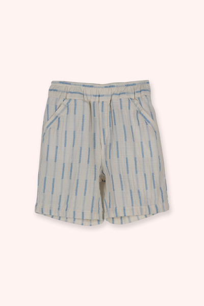 Panço Erkek Çocuk Çizgi Desenli Bej Şort