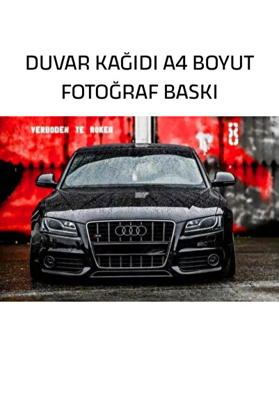 Organik Yolda خلفيات سيارة أودي، طباعة صور، مقاس A4، 21,0 × 29,7 سم