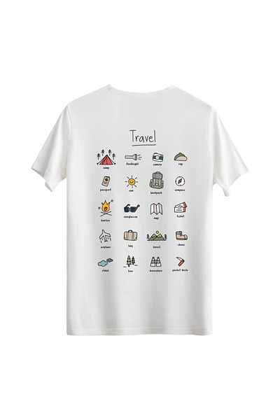 Eastek Travel Camping Backpack Printed Unisex Design T-Shirt