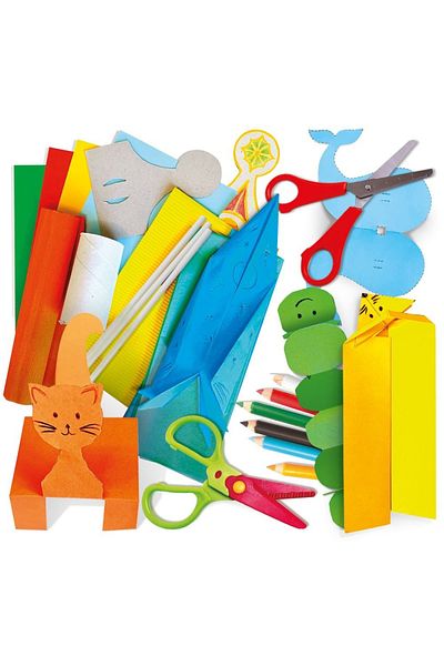Headu - Glue-Free Craft Set With 6 Different Types of Paper 5-8 Years