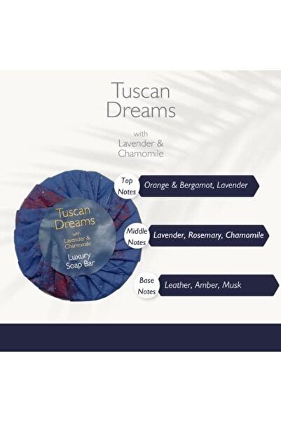 Di Palomo Vegan Tuscan Dreams Soap Bar Set, 3 x 100g Lavender & Chamomile Hand Soap