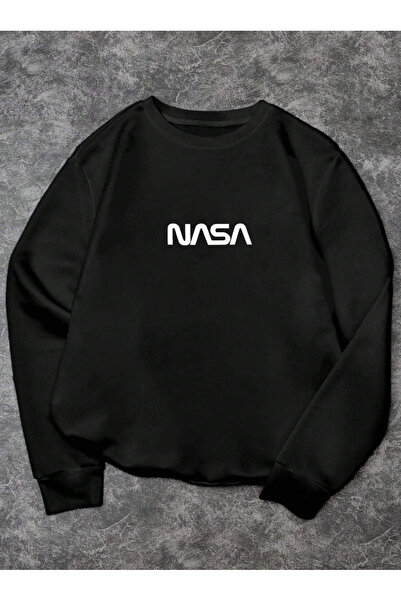 COHERENT سويت شيرت قطني برقبة دائرية كبيرة الحجم مطبوع عليه لون مخصص من وكالة...