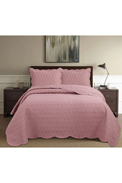 Bikaya Home Σετ κάλυμμα διπλού κρεβατιού Honey Comb 3D (3 τεμάχια) - 260x240 cm - με τσάντα PVC