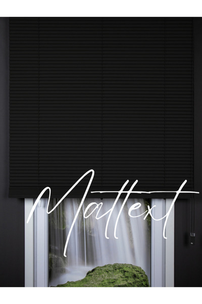 MATTEXT MEKANİK PERDE SİSTEMLERİ Siyah 25 MM Redektörlü Ahşap Jaluzi Perde