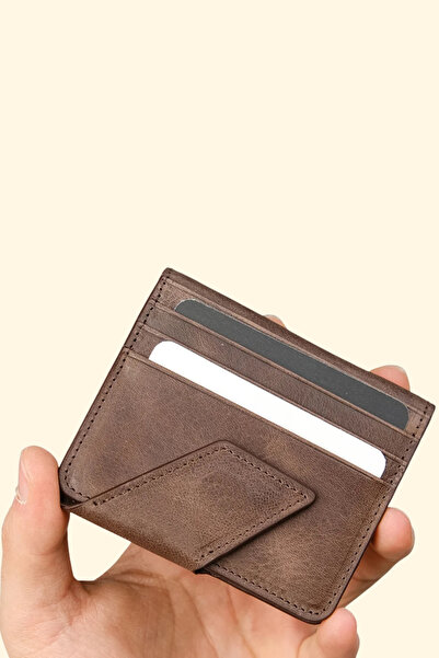 Aggustoo Hakiki Deri Erkek İnce Kartlık Cüzdan – Minimalist Tasarım | Lucas 1606