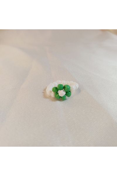 Crystal Atelier Miyuki Bead Daisy Ring-Daisy Ring-Miyuki Ring-Minimal Daisy Ring-Bead Ring
