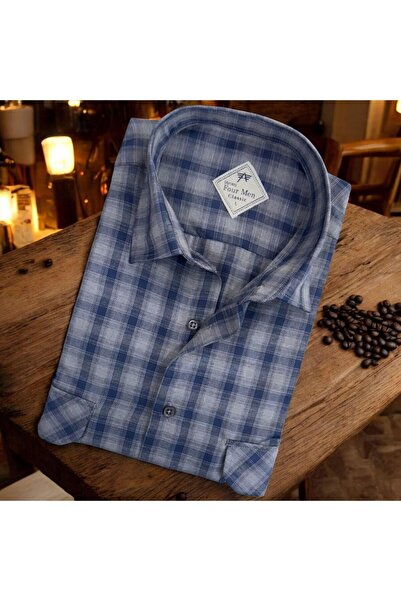 EREN STYLE Κλασικό λινό 100% βαμβακερό μακρυμάνικο που δεν ιδρώνει γκρι πουκά...