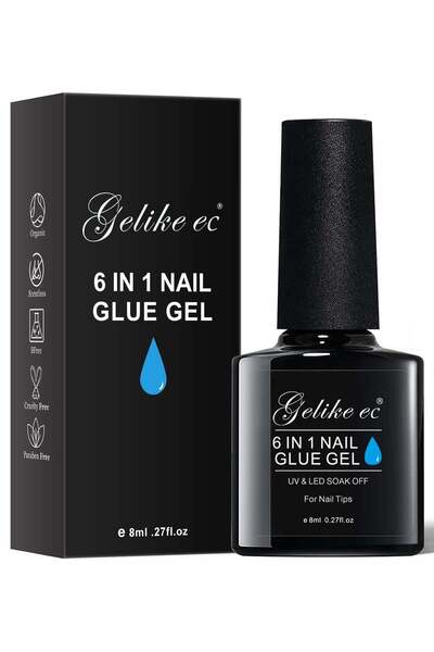 gelike ec 6 in 1 Nail Glue Gel for Acrylic Nails Long Lasting