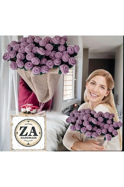 ZAHandmade Purple Rose Bouquet