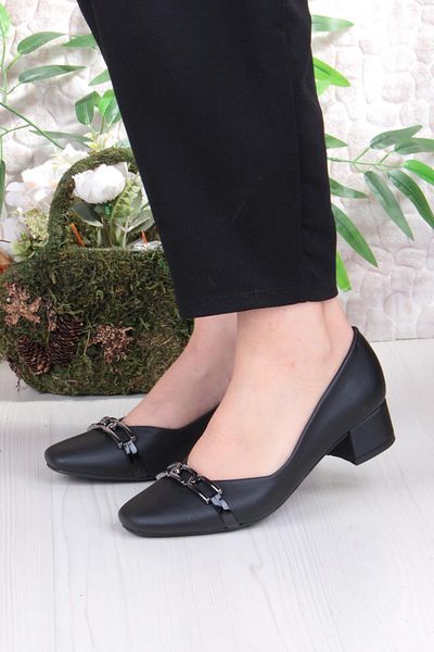 fort 16504 Erdem Buckle Detailed Low Heeled Women's Shoes