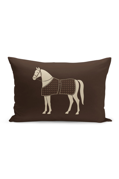 Bertille Home Classic Horse Series Double Sided Digital Printed Set of 3 Throw Pillow Covers (Horse)
