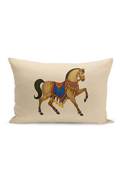 Bertille Home Classic Horse Series Double Sided Digital Printed Set of 3 Throw Pillow Covers (Horse)