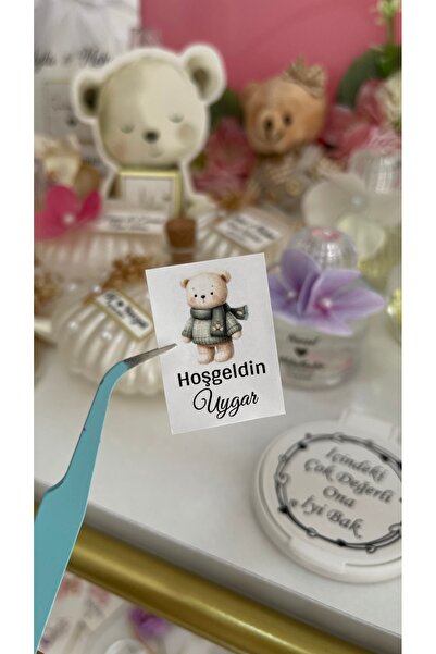 arl etiket tasarım dijital baskı merkezi Yenidoğan Ayıcıklı Kolonya şişe etik...