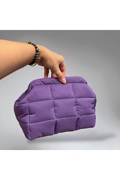 Nuggita Purple Puffer Hidden Scholarship Clutch Bag