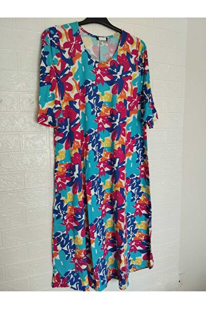 anne moda ankara Summer, Elbow Sleeve, Sweat Proof, Zero Collar, a Model Dress