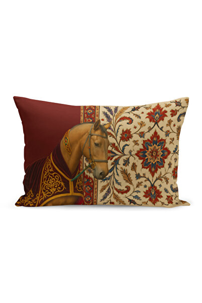 Bertille Home Classic Horse Series Double Sided Digital Printed Set of 3 Throw Pillow Covers (Horse)