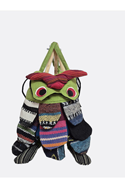 Muhtalif Markalar حقيبة كتف على شكل بومة ملونة مصنوعة يدويًا للأطفال