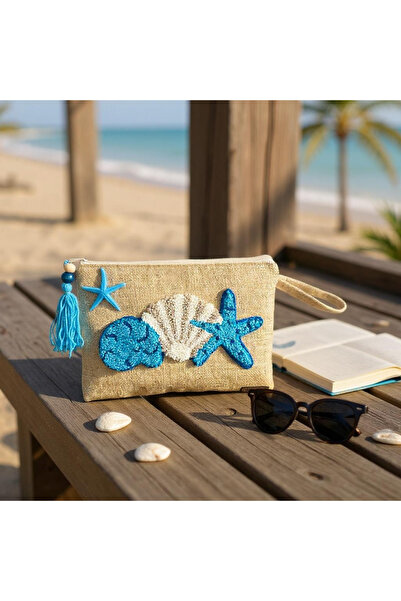 ozdesendesign Jüt Clutch Çanta