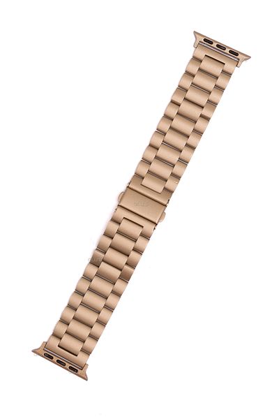 Quse سلك معدني من الفولاذ المقاوم للصدأ، متوافق مع ساعة Apple Watch SE/10/9/8/7/6/5/3، 46 ملم/45 ملم/44 ملم، ذهبي عتيق