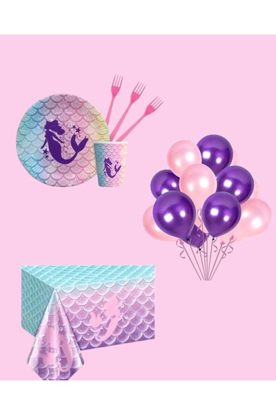 Evabrite مجموعة حفلات عيد ميلاد حورية البحر - زينة حفلات عيد ميلاد البنات لـ ...