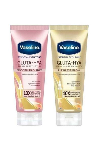 Vaseline Lotion Serum Gluta Hya (Radiant Shine / Flawless Glow) - Pack of 2