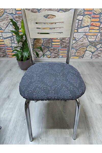 COVER TEKSTİL Demır Sandalye Kılıfı Örtüsü Oturma Yerı Jakar Kumaş