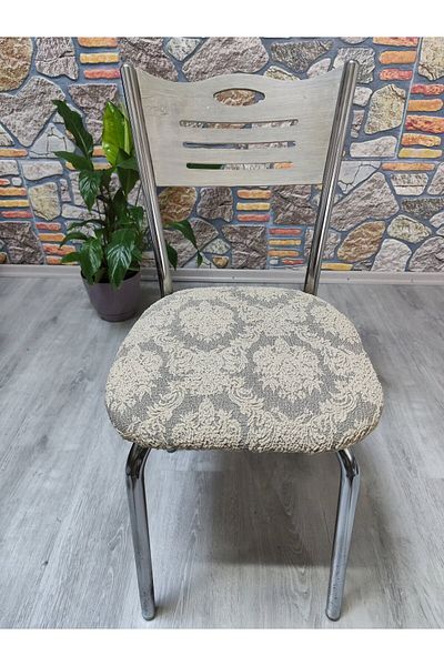 COVER TEKSTİL Iron Chair Cover Seat Jacquard Fabric
