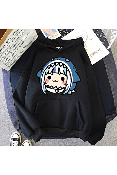 Tarzsokak Negru Unisex Hololive English VTuber Gawr Gura Merch Causal Japanes...