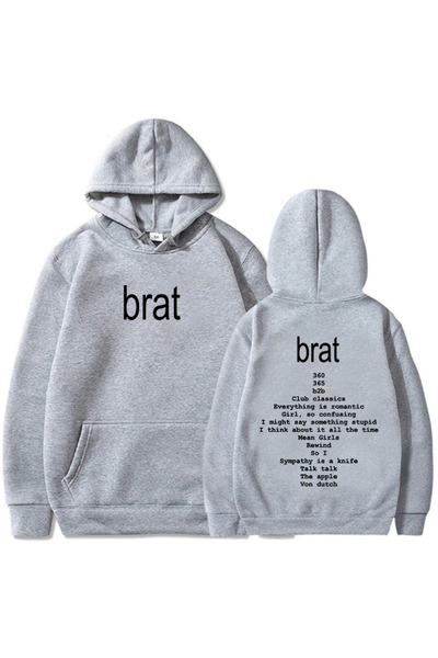 Tarzsokak Сірий унісекс альбом Brat графічний принт charderas Charli XCX спів...