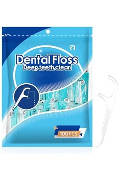 roroll أعواد تنظيف الأسنان المحمولة والمغلفة بشكل فردي لصحة الفم - 100 قطعة