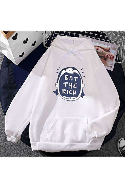 Tarzsokak أبيض للجنسين غرافيك مضحك غني Eat deras Hombre yemekekrahat k