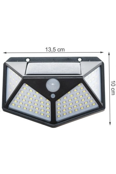 OEM Set of 2 solar wall lamps with 100 LEDs and motion sensor, BK-100