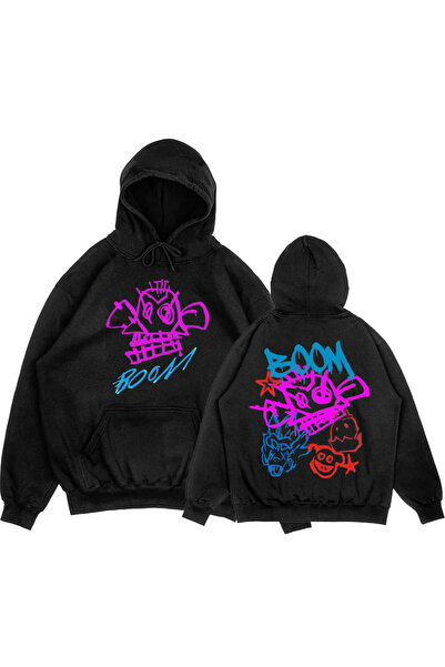 Tarzsokak Siyah Unisex Arcane Jinx Boom Maymun Kapüşonlular video oyunu