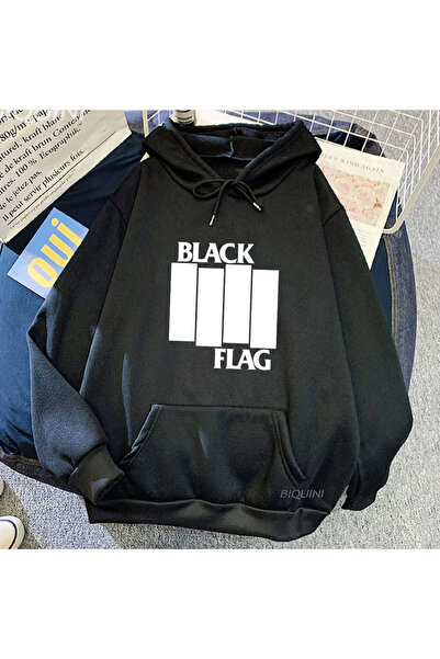 Tarzsokak Negru Unisex Îmbrăcăminte cu imprimeu cu bandă cu steag negru, stil...