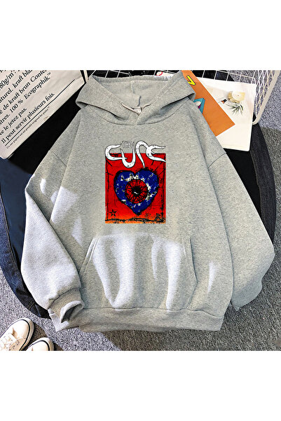 Tarzsokak رمادي للجنسين The Cure Music Band Heavy Mental Hoodies كارتون مريح