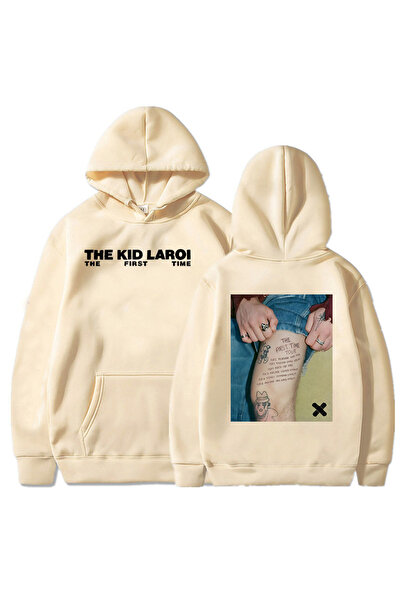 Tarzsokak Negru Unisex First Time Kid LAROI Hanorac cu glugă pentru fete Albu...