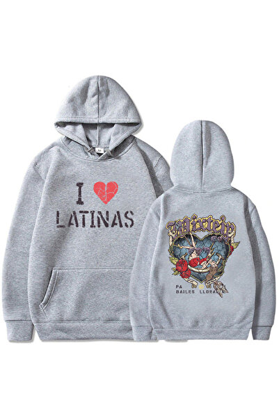 Tarzsokak Fleece de toamnă gri unisex cu imprimeu album J Balvin Mixteip