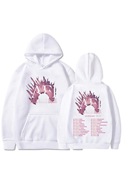 Tarzsokak هوديي دافئ للجنسين من AFI Fall Tour باللون الأبيض