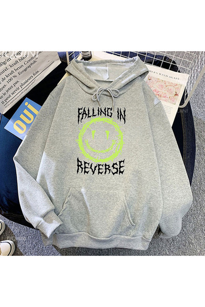 Tarzsokak Gray Unisex Reverse Falling Popular Monstour Hoodies Streetwear Hea...