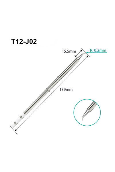 Choice4 T12-J02 T12 Tip Series Soldering Iron For Hakko FX951 STC STM32 FX-95...