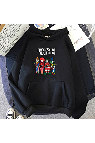 Tarzsokak Черна унисекс блуза с качулка с принт на Arctic Monkeys и тениска н...