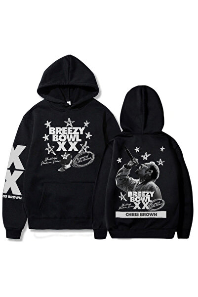 Tarzsokak Crna unisex BREEZY BOWL XX PREGAME dukserica sa kapuljačom Chris Br...